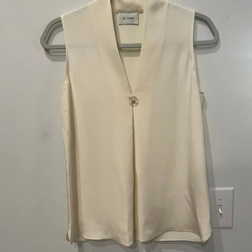 St  John silk top Sz S
